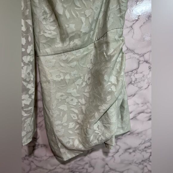 Lulus Emogene Green Burnout Floral Print One-Shoulder Mini Dress - Picture 7 of 10